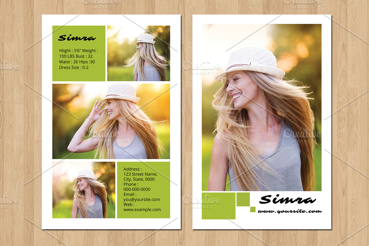 Modeling Comp Card-V663 in Postcard Templates - product preview 8