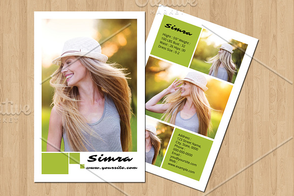Modeling Comp Card-V663 in Postcard Templates - product preview 1