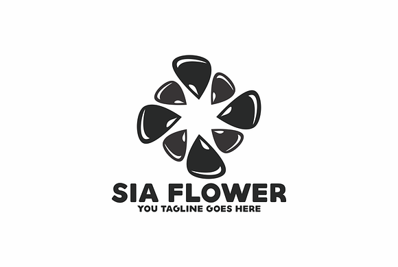 Water Flower Logo in Logo Templates - product preview 1