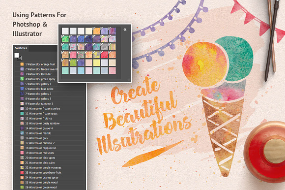 Artistic Studio: Watercolor Toolkit in Photoshop Layer Styles - product preview 2