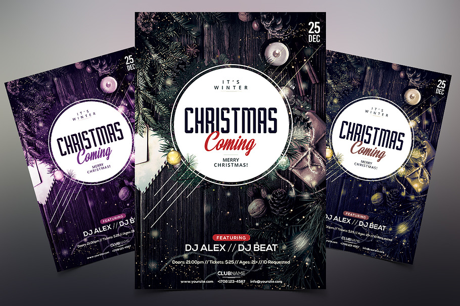 Christmas Coming - PSD Flyer in Flyer Templates - product preview 8