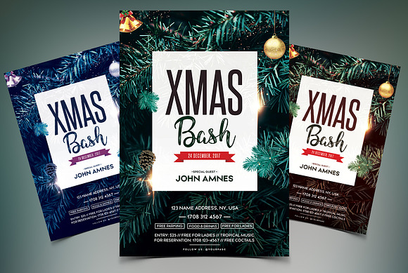 BUNDLE 50% OFF - 3 CHRISTMAS Flyers in Flyer Templates - product preview 1