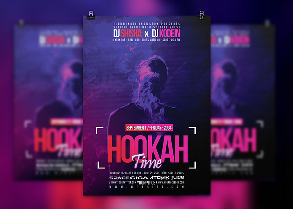 Hookah Time | Shisha Flyer Template in Flyer Templates - product preview 1