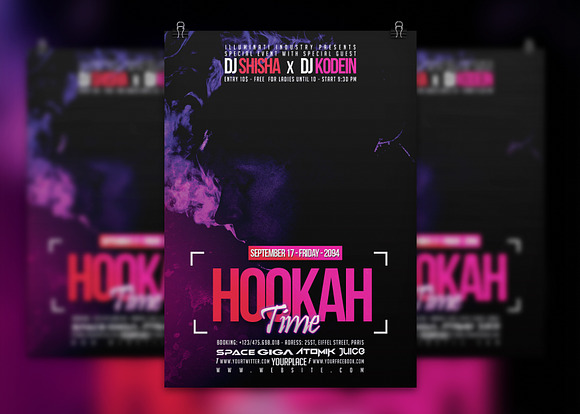 Hookah Time | Shisha Flyer Template in Flyer Templates - product preview 4