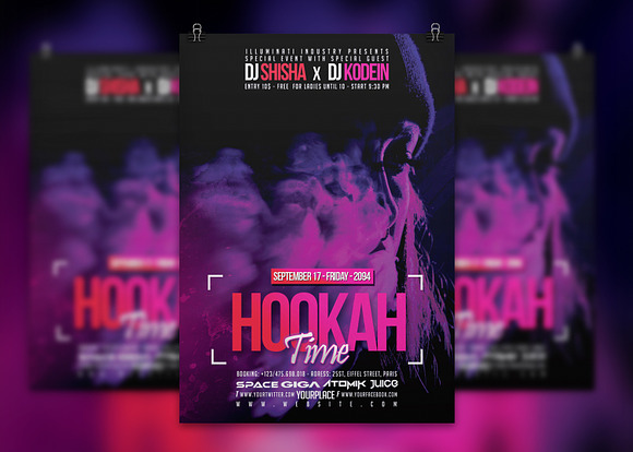 Hookah Time | Shisha Flyer Template in Flyer Templates - product preview 5