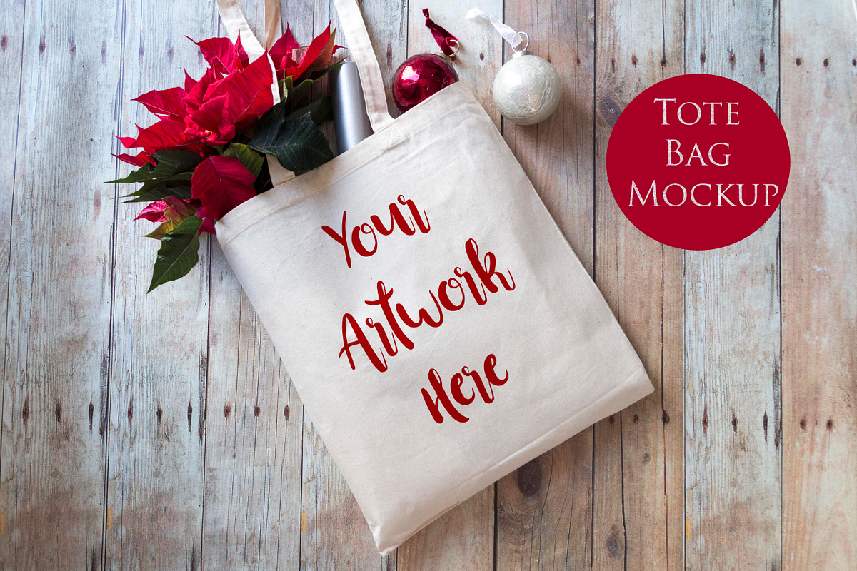 Tote Bag Mockup - Christmas in Product Mockups - product preview 8