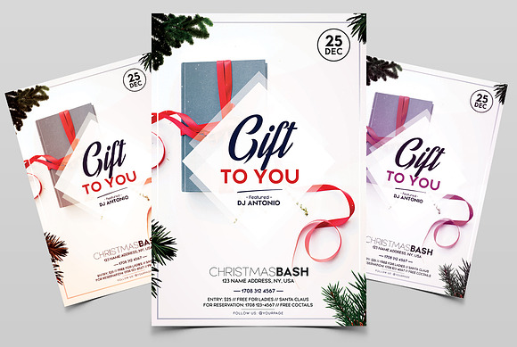 Gift to You - Christmas PSD Flyer in Flyer Templates - product preview 1