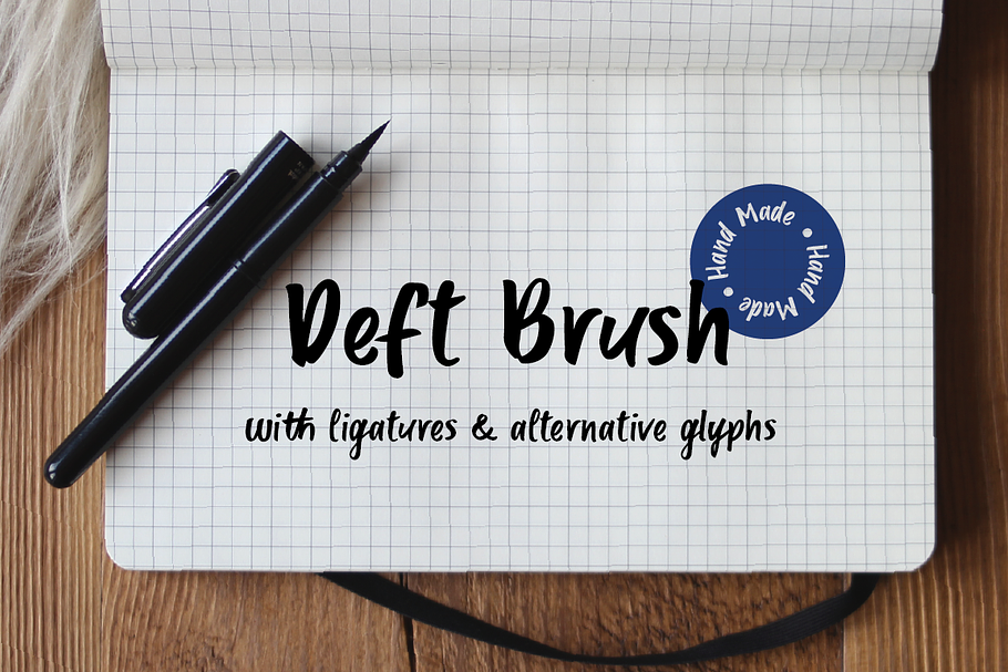 Deft Brush - Hand Drawn Font in Fonts - product preview 8