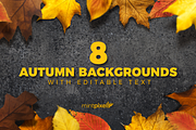 8 Colorful Autumn Backgrounds 50%off