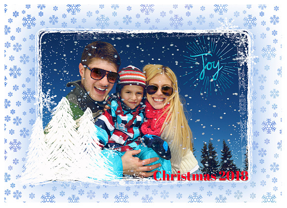 Christmas Photo Card 17-01 in Card Templates - product preview 1