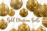 Gold Christmas Balls