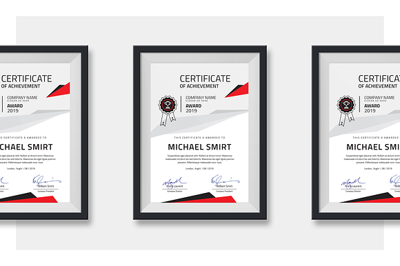 Modern Certificates in Stationery Templates - product preview 3