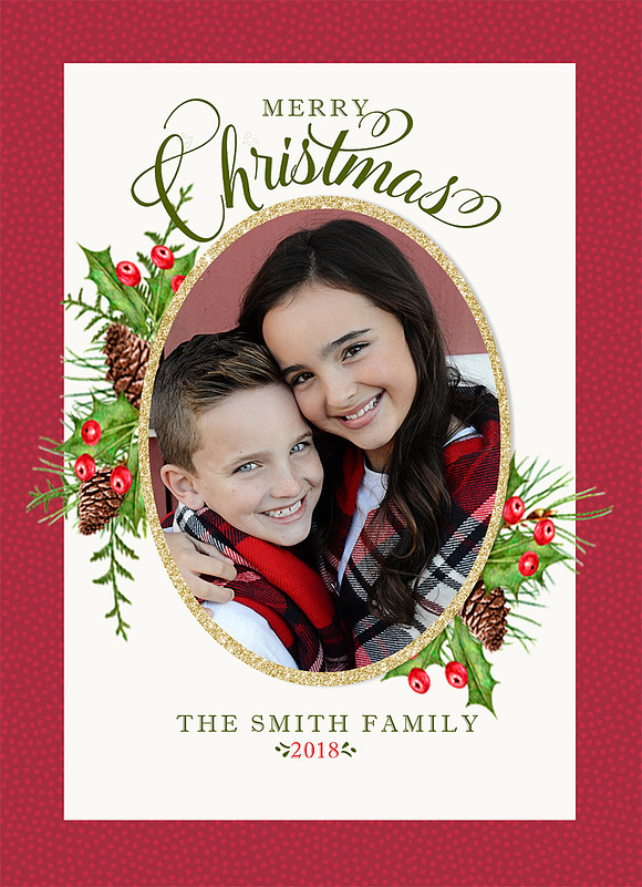 Christmas Photo Card 17-05 in Card Templates - product preview 1