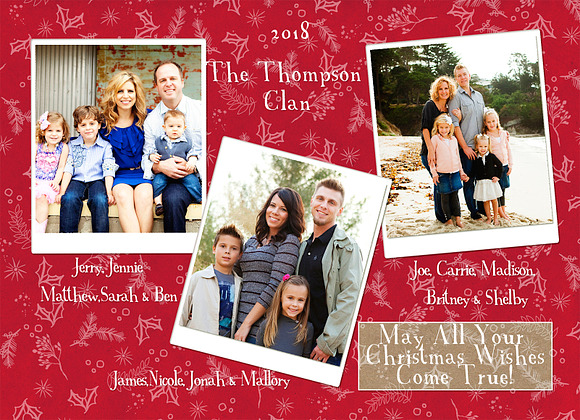 Christmas Photo Card 17-08 in Card Templates - product preview 2