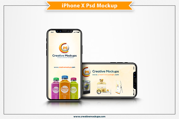 iPhone X Psd Mockup in Mobile & Web Mockups - product preview 1