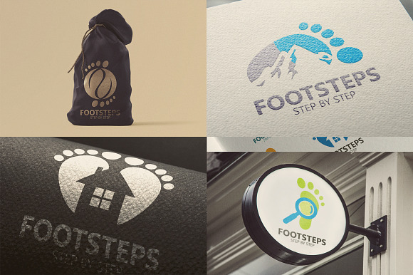 40 Premium Foot Logo Set in Logo Templates - product preview 6