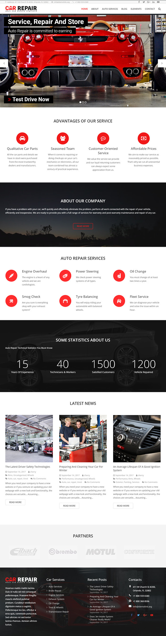 Car Repair - Auto Mechanic Wordpress in WordPress Business Themes - product preview 1