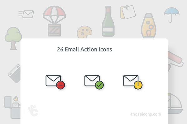 26 Email Action Outline Color Icon