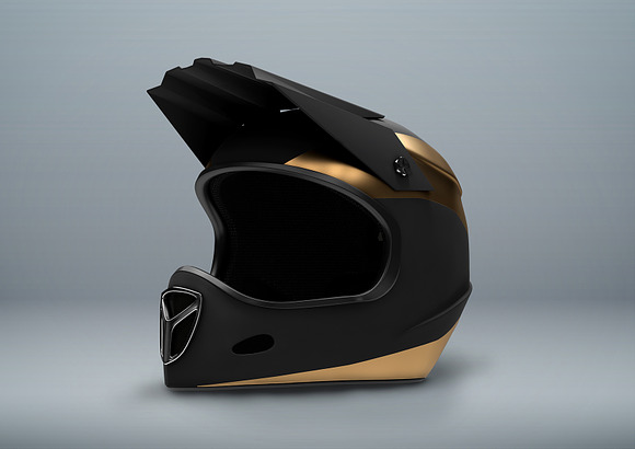 Fullface Motorcycle Helmet Mockup in Product Mockups - product preview 2