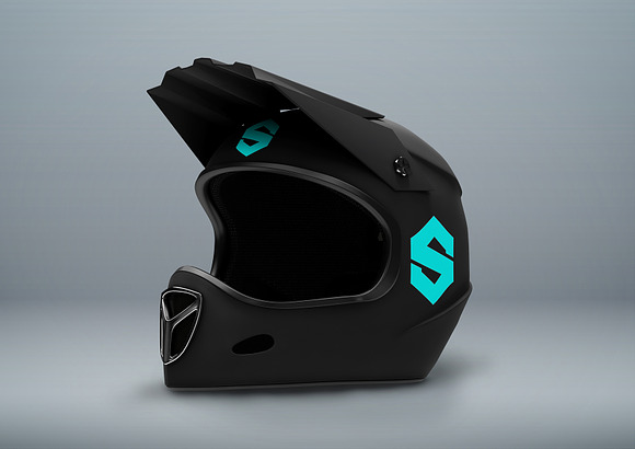 Fullface Motorcycle Helmet Mockup in Product Mockups - product preview 3