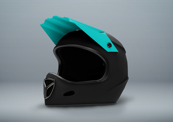 Fullface Motorcycle Helmet Mockup in Product Mockups - product preview 4
