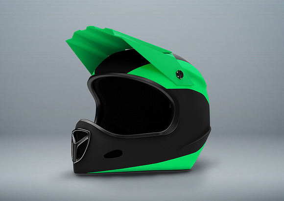 Fullface Motorcycle Helmet Mockup in Product Mockups - product preview 5
