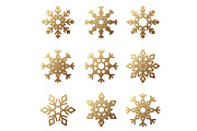 Golden Snowflake Set