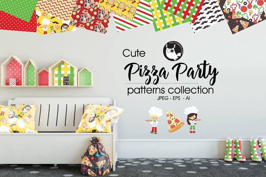 PIZZA PARTY Pattern collection in Patterns - product preview 8