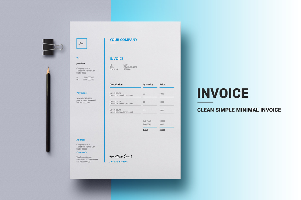 Invoice in Stationery Templates - product preview 8