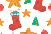 Christmas Watercolor Pattern