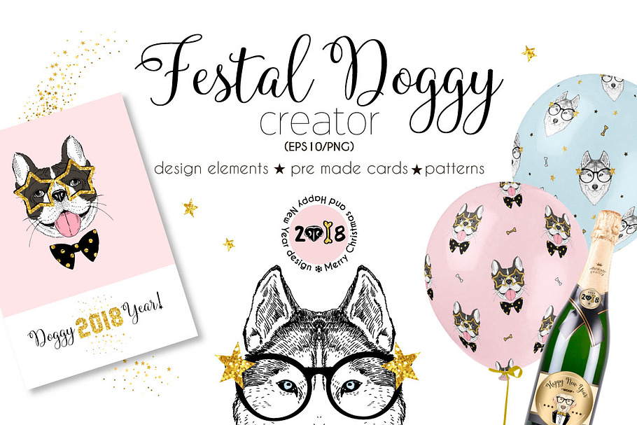 Festal dogs creator in Illustrations - product preview 8