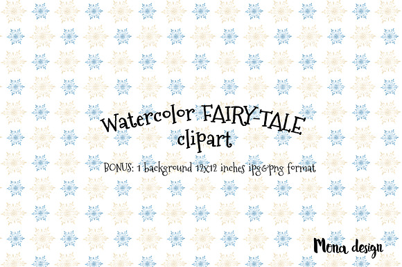Watercolor FAIRY-TALE clipart in Illustrations - product preview 2