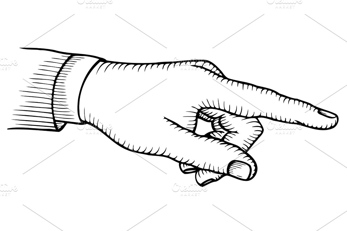 Pointing hand finger. in Illustrations - product preview 8