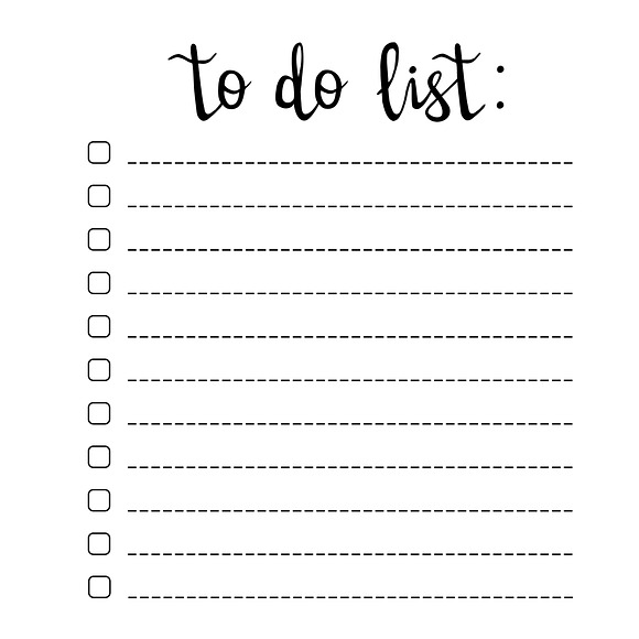 To do list in Stationery Templates - product preview 1