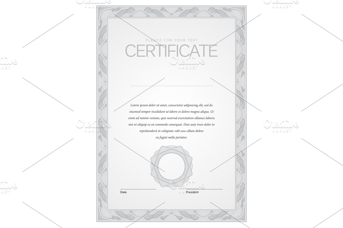 Certificate182 in Stationery Templates - product preview 8