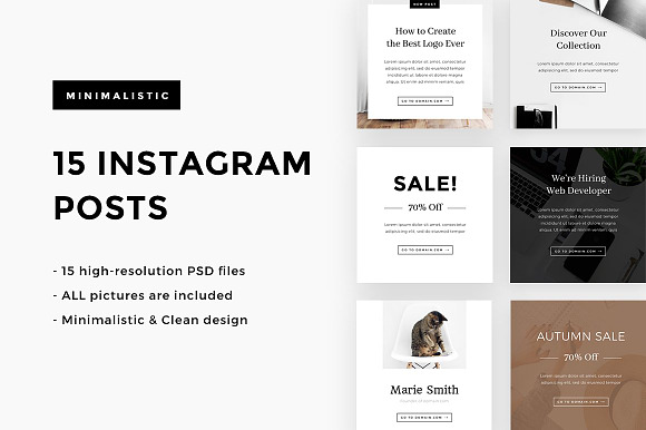 50 Posts & Stories PSD for Instagram in Instagram Templates - product preview 5