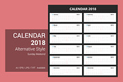 Calendar 2018 Alternative Design