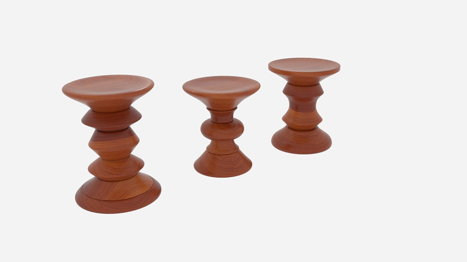 Eamesreg Walnut Stool in Furniture - product preview 1