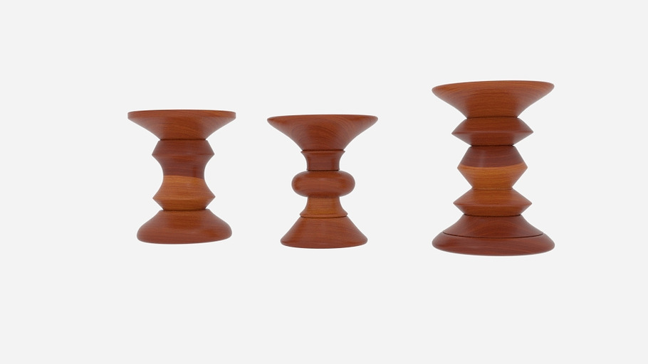 Eamesreg Walnut Stool in Furniture - product preview 2