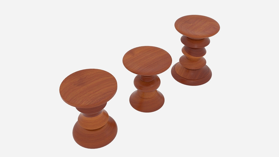 Eamesreg Walnut Stool in Furniture - product preview 3