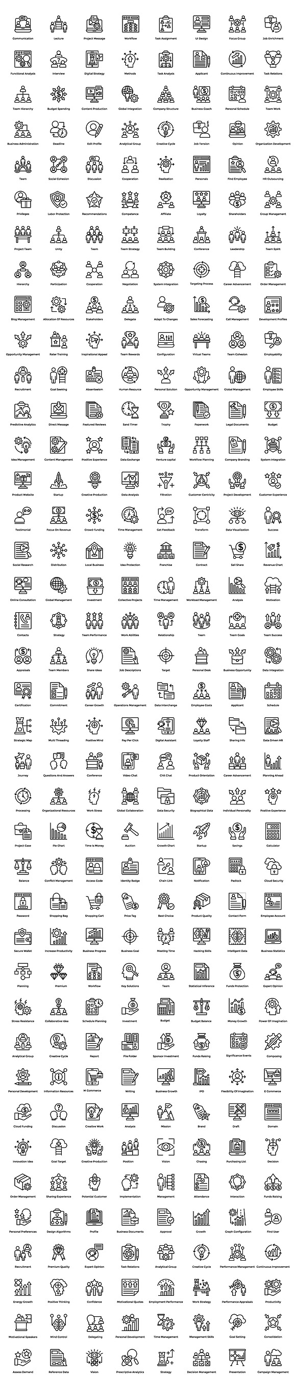 624 Project Management Icons in Graphics - product preview 1
