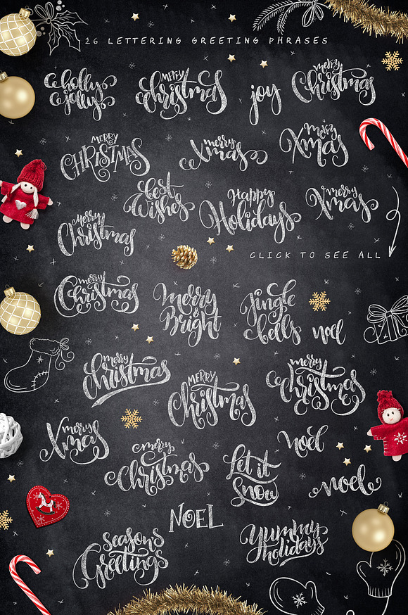 Christmas lettering collection in Objects - product preview 4