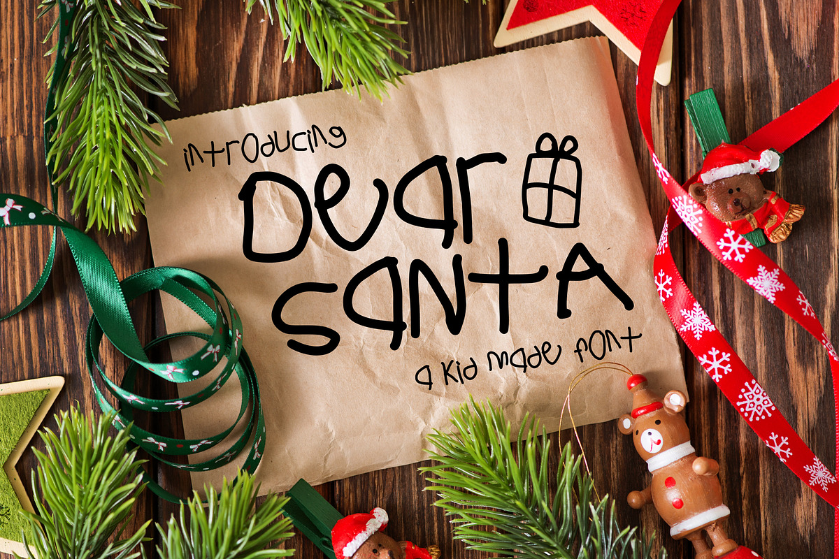 Dear Santa a Kid Made Font in Sans-Serif Fonts - product preview 8