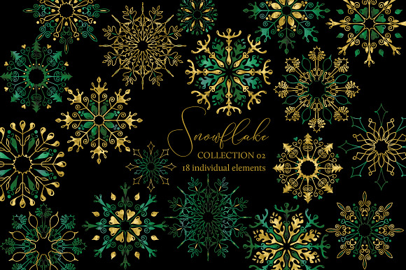 Snowflakes Clipart Collection 02  in Objects - product preview 1