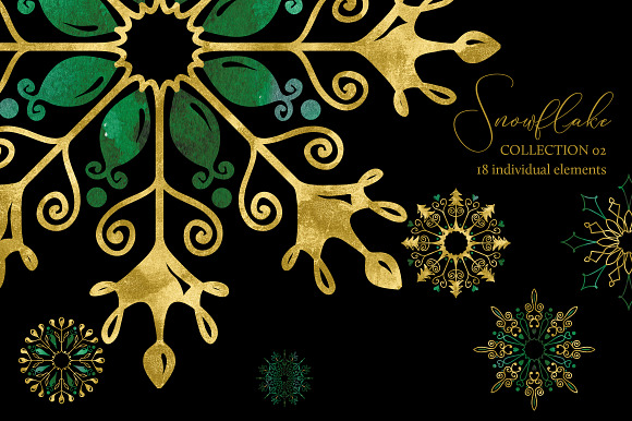 Snowflakes Clipart Collection 02  in Objects - product preview 3