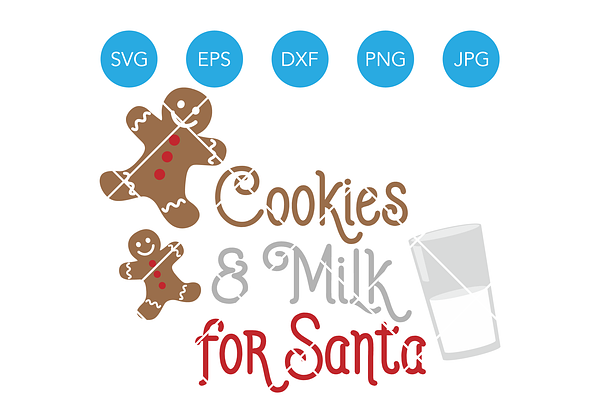 Cookies and Milk for Santa SVG