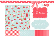 Shabby Chic Digital Scrapbook Papers