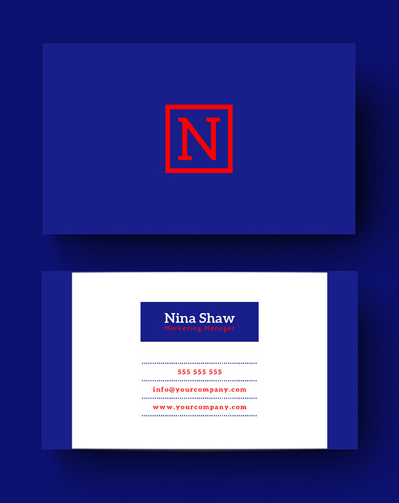 Business Card - Blue Velvet in Business Card Templates - product preview 3