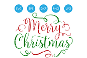 Merry Christmas SVG Vector Cut File