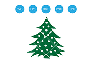 Christmas Tree SVG EPS DXF Clipart